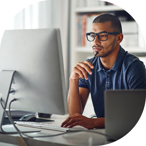 Expert UAT Testing Services Clinical trial specialist conducting UAT testing and validation at computer workstation